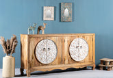Indian Solid Wood Hand Carved Sideboard